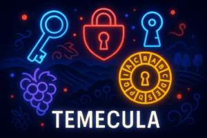 Temecula – neon escape & wine-country vibe illustration